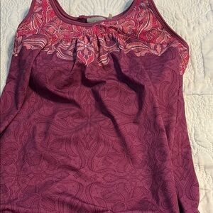 Alia Red Ruched bathing suit Tank Top